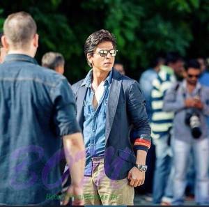 Shahrukh Khan while shooting for Dilwale in Bulgaria