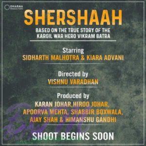 Sidharth Malhotra with Kiara Advani to be directed by Vishnu Varadhan