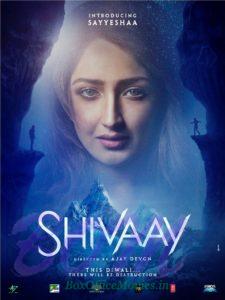 Shivaay movie poster introducing Sayyeshaa