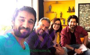 Shraddha Kapoor with Apoorva Lakhia, Siddhanth Kaoor and Ankur Bhatia while shooting for Haseena movie