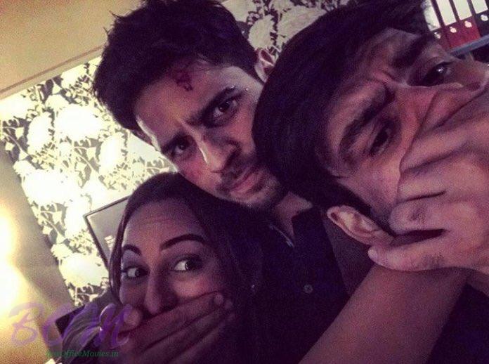 Siddharth Malhotra Khamosh style with Sonakshi Sinha and director of ITTEFAQ