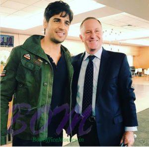 Siddharth Malhotra with New Zealand Prime Minister John Key