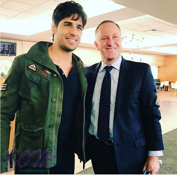 Siddharth Malhotra with New Zealand Prime Minister John Key