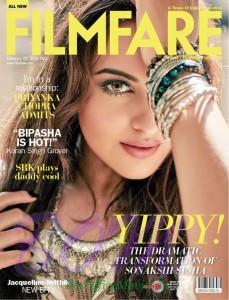 Sonakshi Sinha cover page girl for Filmfare February 2016 issue