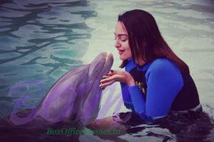 Sonakshi Sinha with a Dolphin