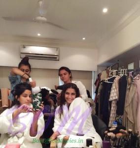 Sonam Kapoor during a photoshoot with sister Rhea Kapoor