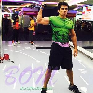 Sonu Sood during gym practice hours