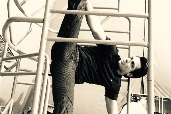 Sonu Sood stretching legs to the limt