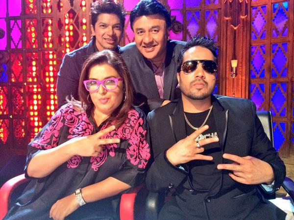 Spotted together Farah Khan, Annu Malik, Mika Singh and Shaan