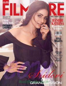 Sri Devi Boney Kapoor graces the cover page of FILMFARE magazine
