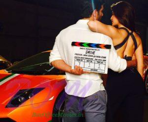 Sushant Singh Rajput and Jacqueline Fernandez with DRIVE movie clipper