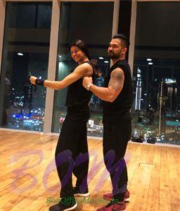 Sushmita sen workout pic with trainer Jocags from Dubai