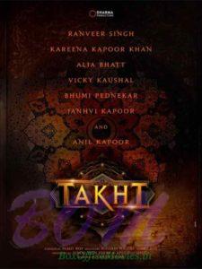 TAKHT movie leading starcasts announcement
