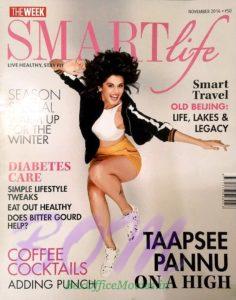 Taapsee Pannu cover girl for Smart Life Nov 2016 publication