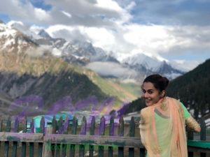 Taapsee Pannu pic from Kashmir while shooting for Mannmarziyaan movie