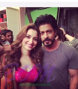 Tamannaah Bhatia with Shahrukh Khan while met for an ad recently