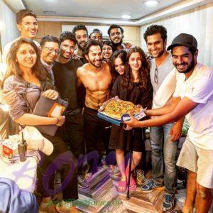 Team Kalank concludes their action schedule and celebrates with a pizza party