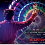 Teaser poster of Yash Raj's movie Fan starring Shahrukh in double roles