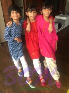 Three kids of Farah Khan looking cute together