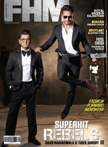 Tiger Shroff and Sajid Nadiadwala cover boy for FHM India March 2020 publication