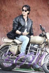 Tiger Shroff riding a bike latest picture