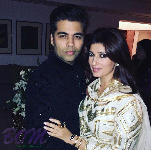 Twinkle Khanna with friend Karan Johar