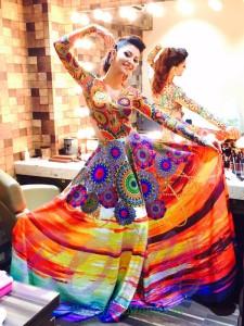 URVASHI RAUTELA at colors party with a colorful outfit by Neha Agarwal