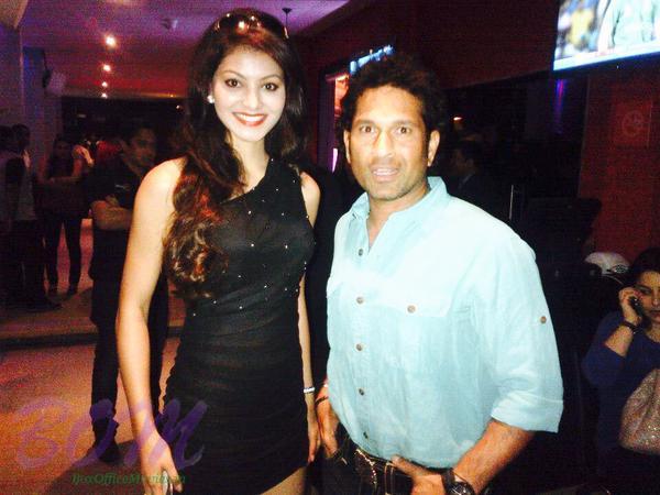 URVASHI RAUTELA with Sachin Tendulkar