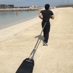 Uday Chopra running in Sand