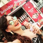 Urvashi Rautela enjoying selfie with ice-cream