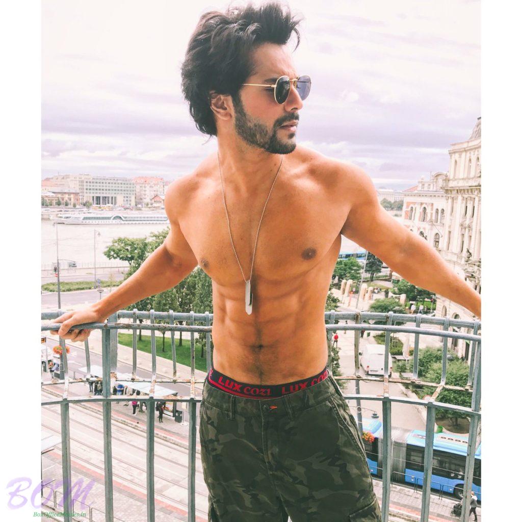 Varun Dhawan at Budapest while training hard for action scenes