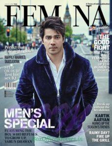 Varun Dhawan first cover boy picture for Femina India July 2017 issue