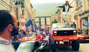 Varun Dhawan jumping from a monster truck during Dilwale song shooting