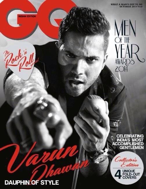 Varun  Dhawan on GQ Magazine cover page October 2014 Volume