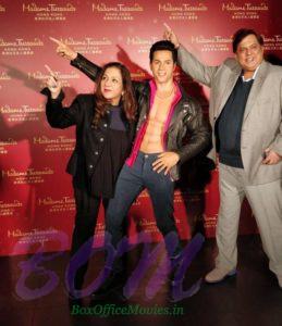 Varun Dhawan parents cool moment in Madame Tussauds Hong Kong with Varuns's wax statue