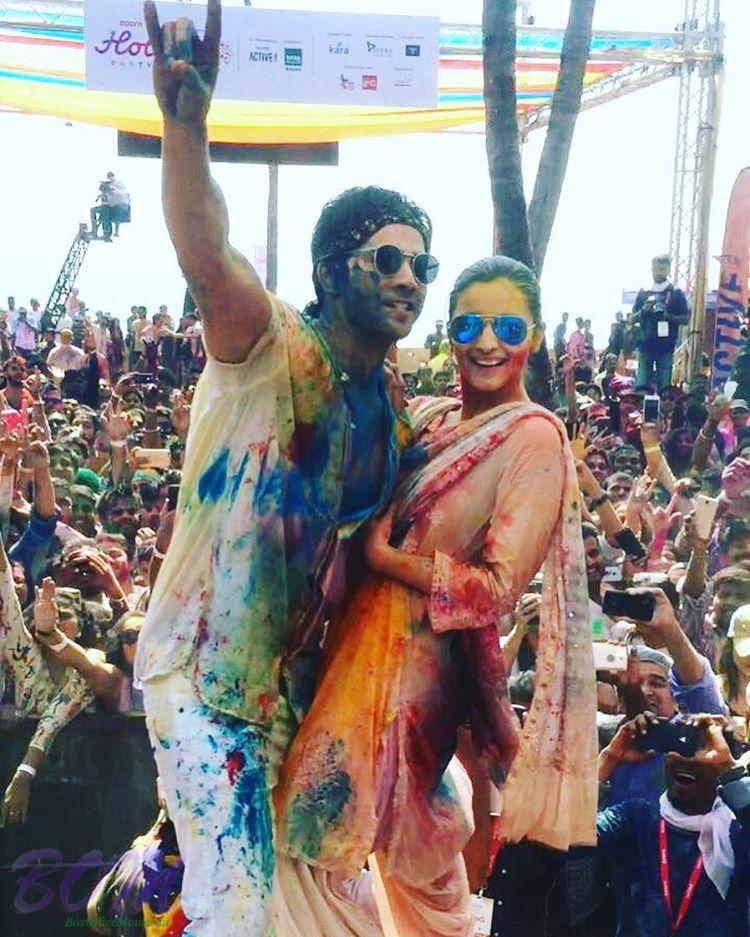 Varun Dhawan with Alia Bhatt in Holi 2017