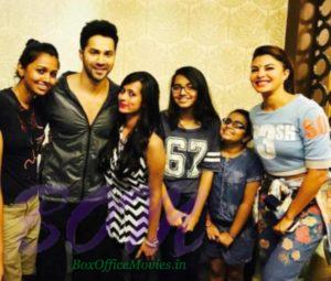 Varun Dhawan with Jacqueline Fernandez Spotted with Fans