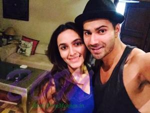 Varun Dhawan with his cute Bhabi.. says the person feeds us late at night