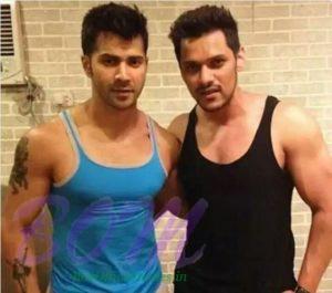 Varun Dhawan with his trainer