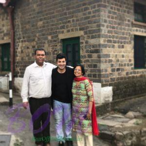 Varun Sharma with his parents