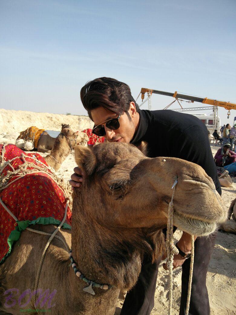 Vidyut Jammwal whispering a Camel