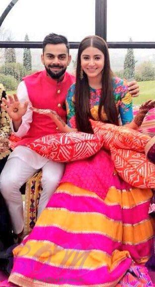 Virat Kohli and Anushka Sharma Mehndi for marriage