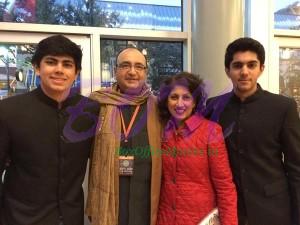 Vivek Vaswani with his nephews and bhabhi