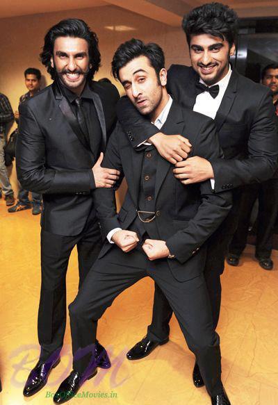 Weird Ranbir Kapoor with Ranveer Singh and Arjun Kapoor