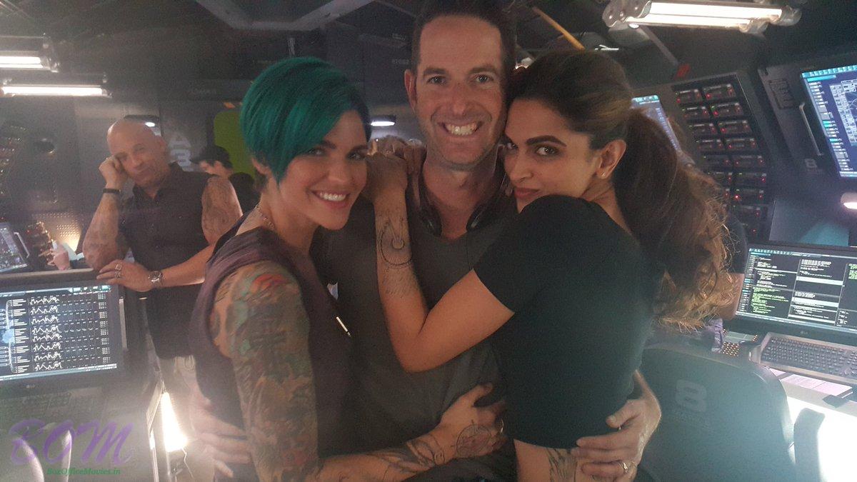 XXX producer Jeff Kirschenbaum's moment with Ruby Rose and Deepika Padukone while Vin Diesel standing behind