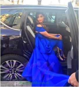 While Sonam Kapoor En route to the 68th Annual event of Cannes 2015
