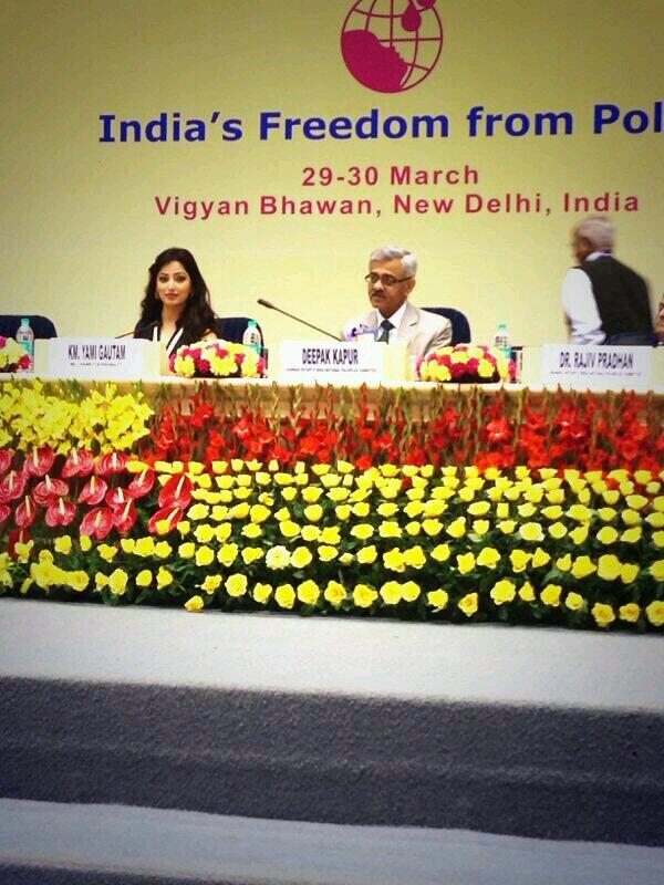 Yami Gautam - India is finally Polio-free. Priviledged to be a guest speaker at the India Polio Conclave 2014 in Delhi