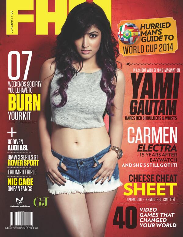 Yami Gautam jaw dropping Cover Girl Picture for FHM India - Issue June 2014