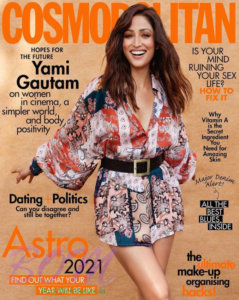 Yami Gautam cover page Cosmopolitan