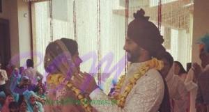 wedding picture of Shahid and his wife
